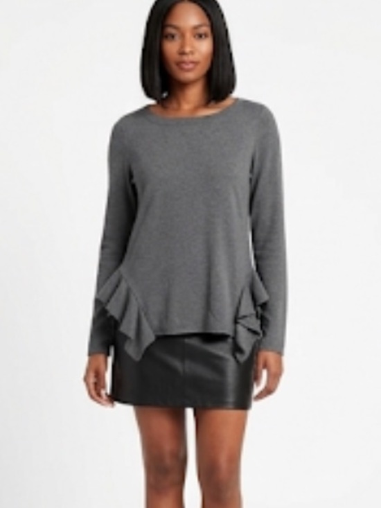 Catherine Malandrino Tops - Catherine Malandrino women’s gray long sleeve sweater size XS
